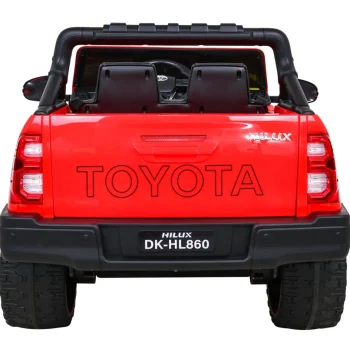 Toyota Hilux Dječji Crveni Kamionet Na Baterije + 4x4 Pogon + Daljinski Upravljač, Crvena 5