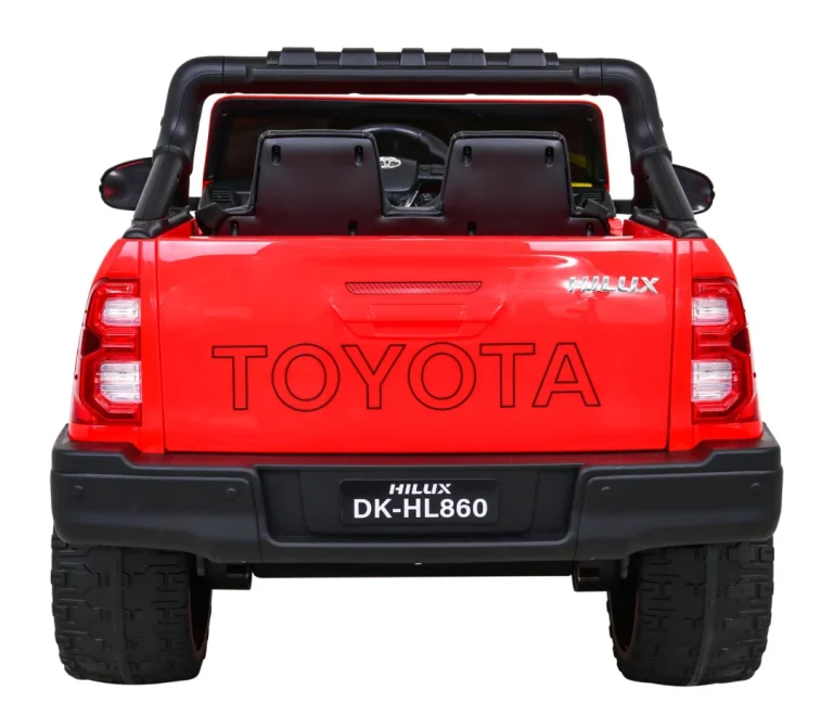 Toyota Hilux Dječji Crveni Kamionet Na Baterije + 4x4 Pogon + Daljinski Upravljač, Crvena 5