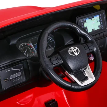 Toyota Hilux Dječji Crveni Kamionet Na Baterije + 4x4 Pogon + Daljinski Upravljač, Crvena 7