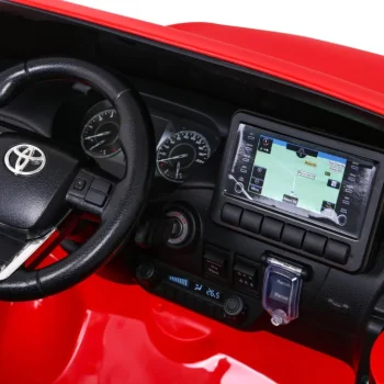 Toyota Hilux Dječji Crveni Kamionet Na Baterije + 4x4 Pogon + Daljinski Upravljač, Crvena 8