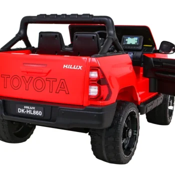 Toyota Hilux Dječji Crveni Kamionet Na Baterije + 4x4 Pogon + Daljinski Upravljač, Crvena 9