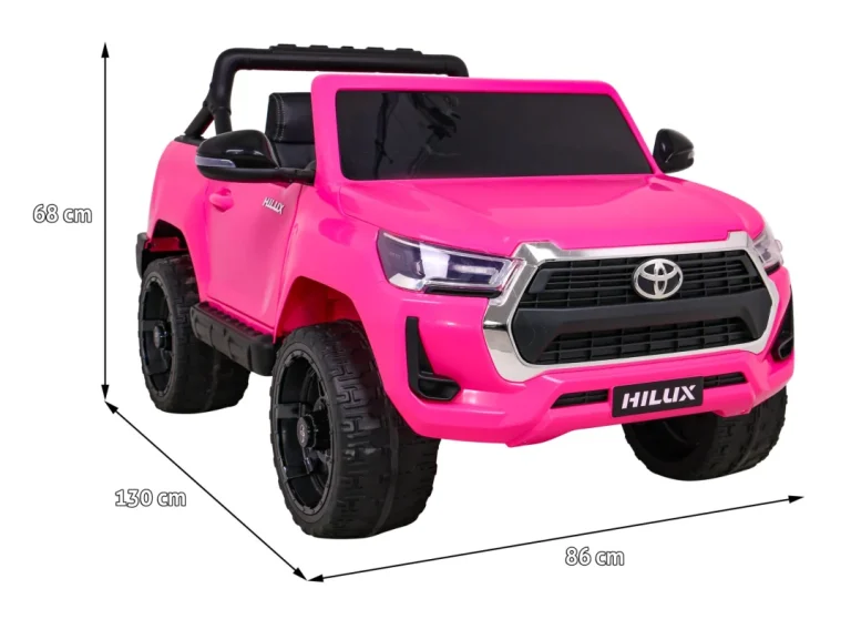 Toyota Hilux Na Baterije Za Djecu, Ružičasti Pickup + 4x4 Pogon + Daljinski Upravljač 11