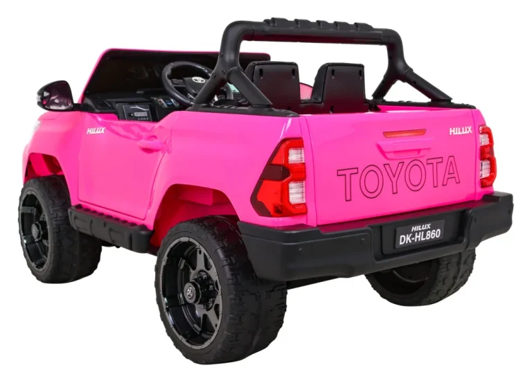 Toyota Hilux Na Baterije Za Djecu, Ružičasti Pickup + 4x4 Pogon + Daljinski Upravljač 4