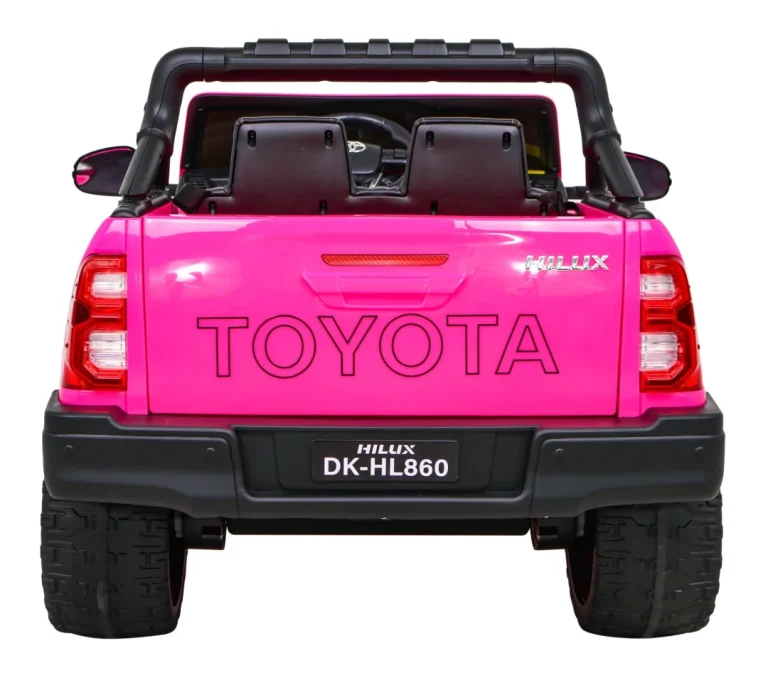 Toyota Hilux Na Baterije Za Djecu, Ružičasti Pickup + 4x4 Pogon + Daljinski Upravljač 5