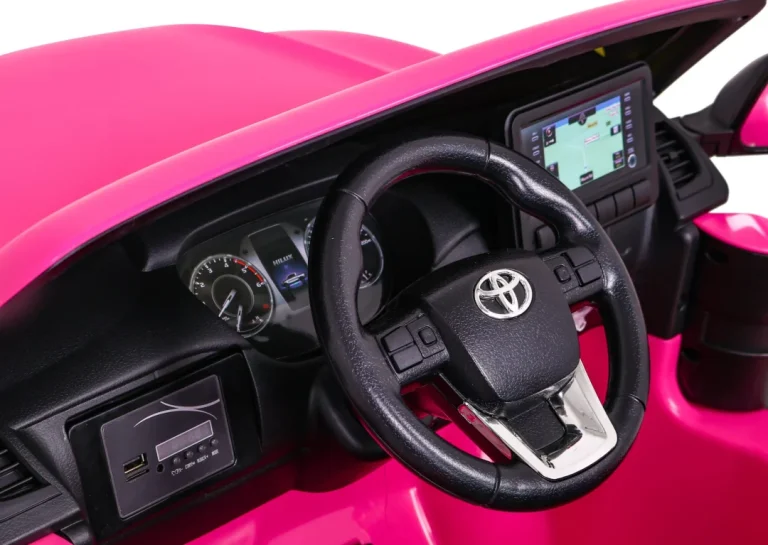 Toyota Hilux Na Baterije Za Djecu, Ružičasti Pickup + 4x4 Pogon + Daljinski Upravljač 7