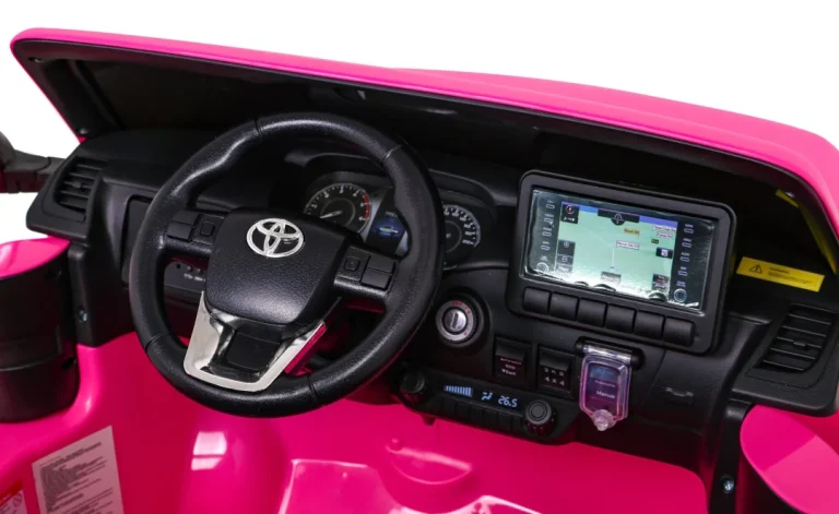 Toyota Hilux Na Baterije Za Djecu, Ružičasti Pickup + 4x4 Pogon + Daljinski Upravljač 8