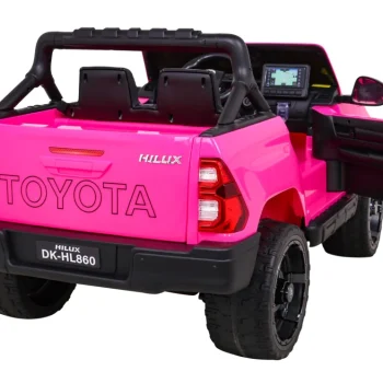 Toyota Hilux Na Baterije Za Djecu, Ružičasti Pickup + 4x4 Pogon + Daljinski Upravljač 9