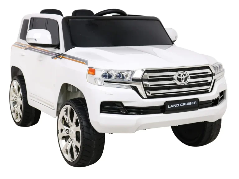 Toyota Land Cruiser Bijeli Suv Na Baterije + Daljinski Upravljač + Kutija Za Pohranu, Bijela 10