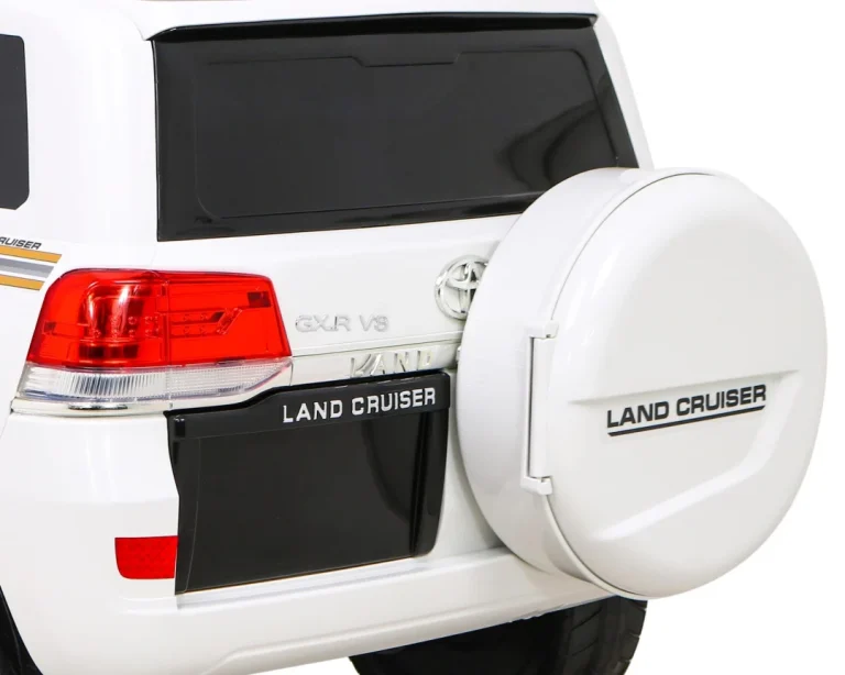 Toyota Land Cruiser Bijeli Suv Na Baterije + Daljinski Upravljač + Kutija Za Pohranu, Bijela 12