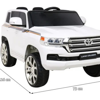 Toyota Land Cruiser Bijeli Suv Na Baterije + Daljinski Upravljač + Kutija Za Pohranu, Bijela 2