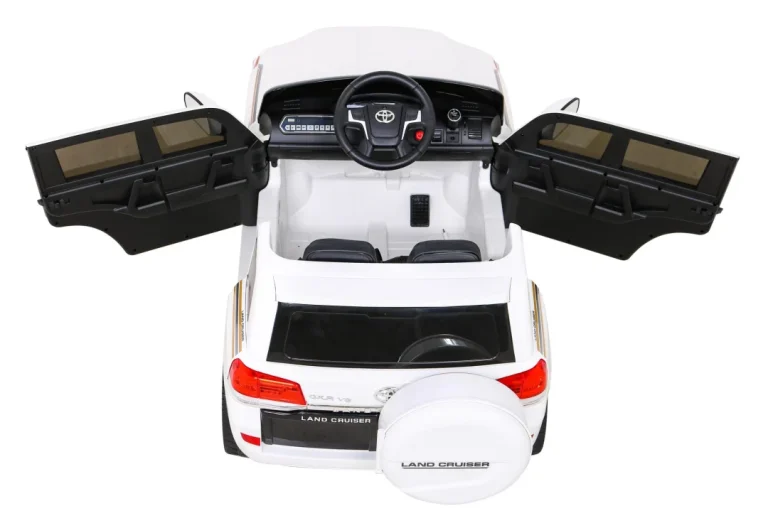 Toyota Land Cruiser Bijeli Suv Na Baterije + Daljinski Upravljač + Kutija Za Pohranu, Bijela 7