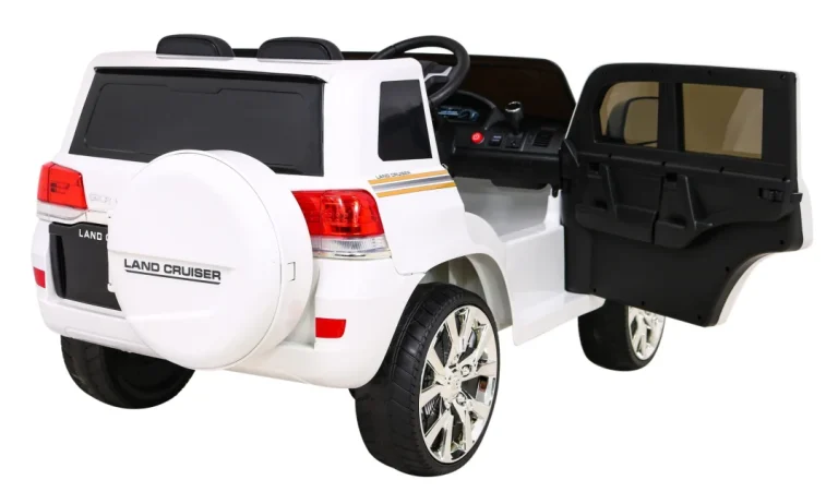 Toyota Land Cruiser Bijeli Suv Na Baterije + Daljinski Upravljač + Kutija Za Pohranu, Bijela 9