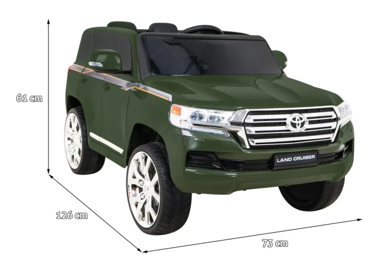 Toyota Land Cruiser Na Baterije, Zeleni Suv + Daljinski Upravljač + Kutija Za Pohranu, Zelena 2