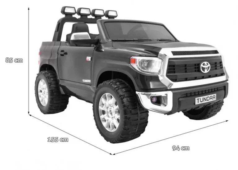 Toyota Tundra Xxl Za Djecu Crna + Daljinski Upravljač + Prtljažnik + Led + Audio + Eva + Spori Start 2
