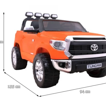 Toyota Tundra Xxl Za Djecu Narančasta + Daljinski Upravljač + Prtljažnik + Led + Audio + Eva 2