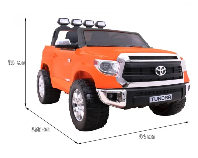 Toyota Tundra Xxl Za Djecu Narančasta + Daljinski Upravljač + Prtljažnik + Led + Audio + Eva 2