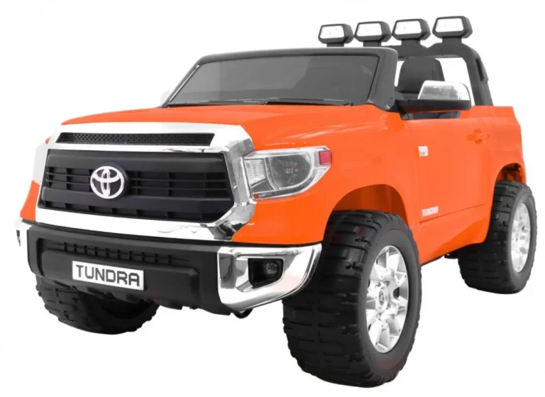 Toyota Tundra Xxl Za Djecu Narančasta + Daljinski Upravljač + Prtljažnik + Led + Audio + Eva 4
