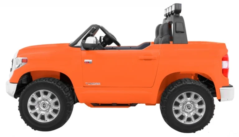 Toyota Tundra Xxl Za Djecu Narančasta + Daljinski Upravljač + Prtljažnik + Led + Audio + Eva 5