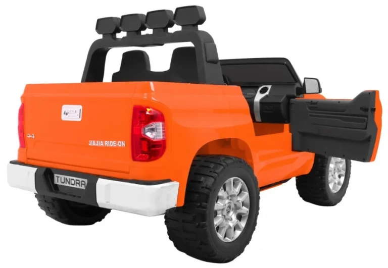 Toyota Tundra Xxl Za Djecu Narančasta + Daljinski Upravljač + Prtljažnik + Led + Audio + Eva 7