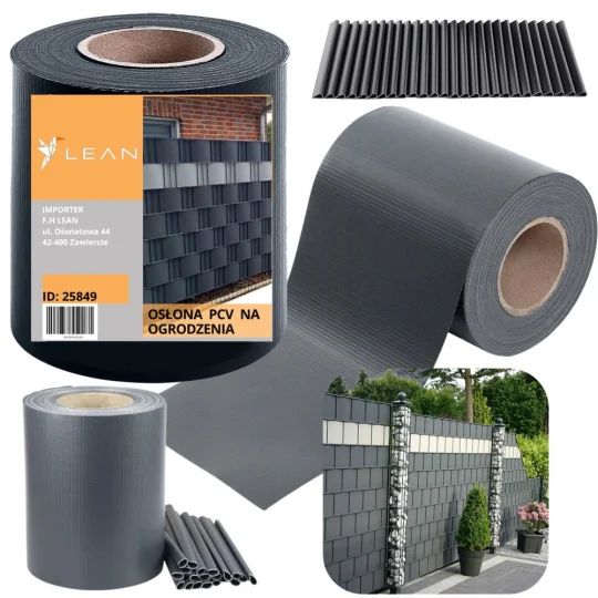 Traka Za Panelnu Ogradu Grafitna 19 Cm × 35 M + 20 Kopči 1
