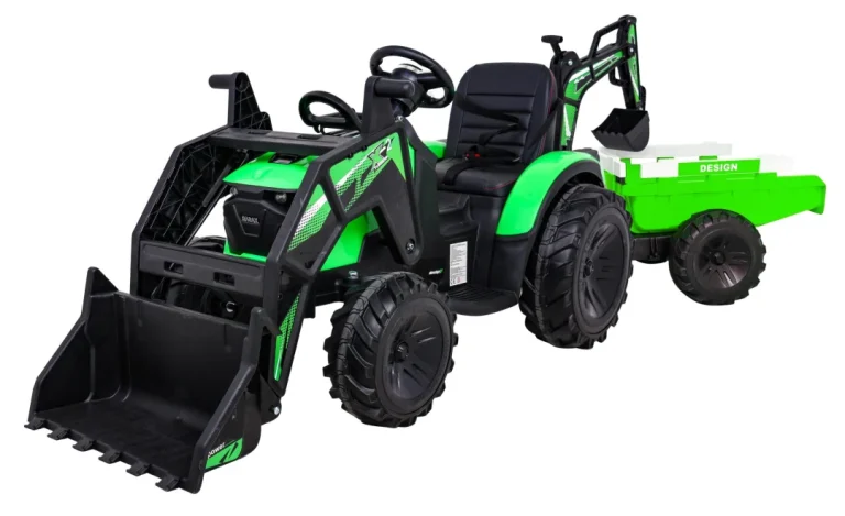 Traktor 720 T S Prikolicom Na Akumulator Zeleni 1
