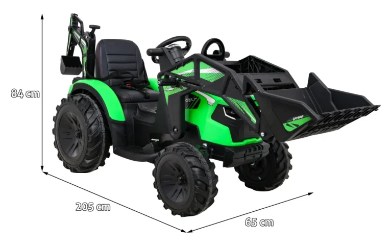 Traktor 720 T S Prikolicom Na Akumulator Zeleni 2