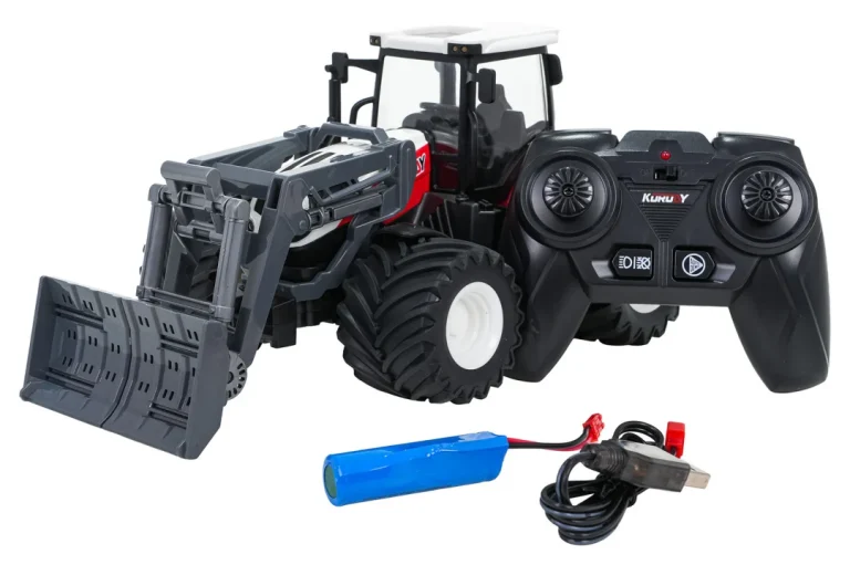Traktor + Buldožer R/c 1:24 Crveni 2