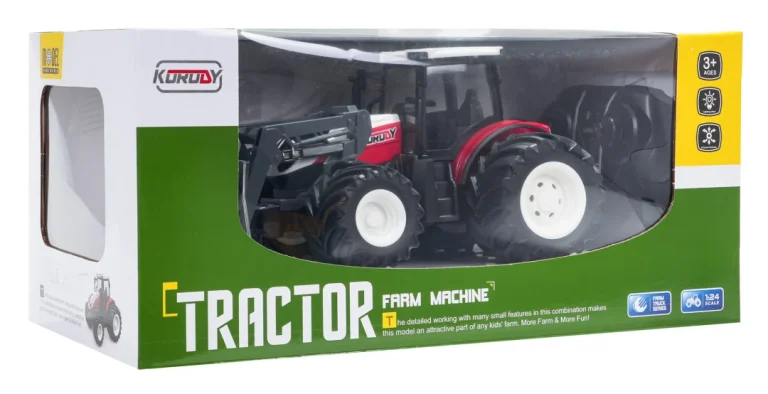 Traktor + Buldožer R/c 1:24 Crveni 8