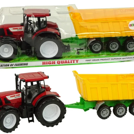 Traktor Crveni Kiper Kamion Žuti Traktor 50 Cm 1