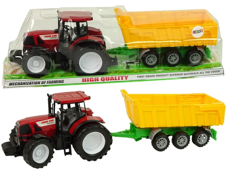 Traktor Crveni Kiper Kamion Žuti Traktor 50 Cm 1