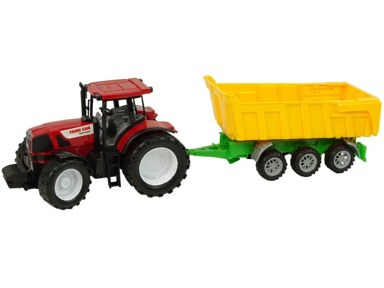 Traktor Crveni Kiper Kamion Žuti Traktor 50 Cm 2