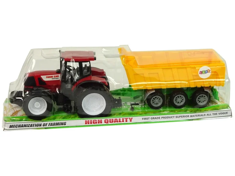 Traktor Crveni Kiper Kamion Žuti Traktor 50 Cm 6