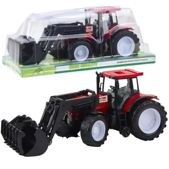 Traktor Poljoprivredno Vozilo Poljoprivrednik S Crvenom Grabilicom 1