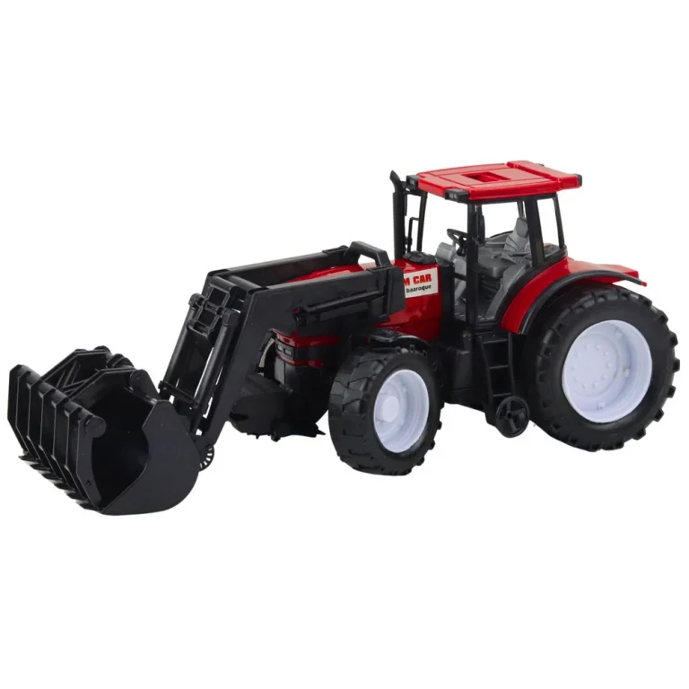 Traktor Poljoprivredno Vozilo Poljoprivrednik S Crvenom Grabilicom 2