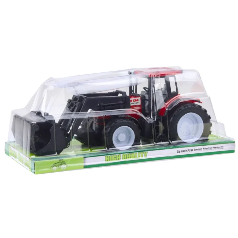 Traktor Poljoprivredno Vozilo Poljoprivrednik S Crvenom Grabilicom 3