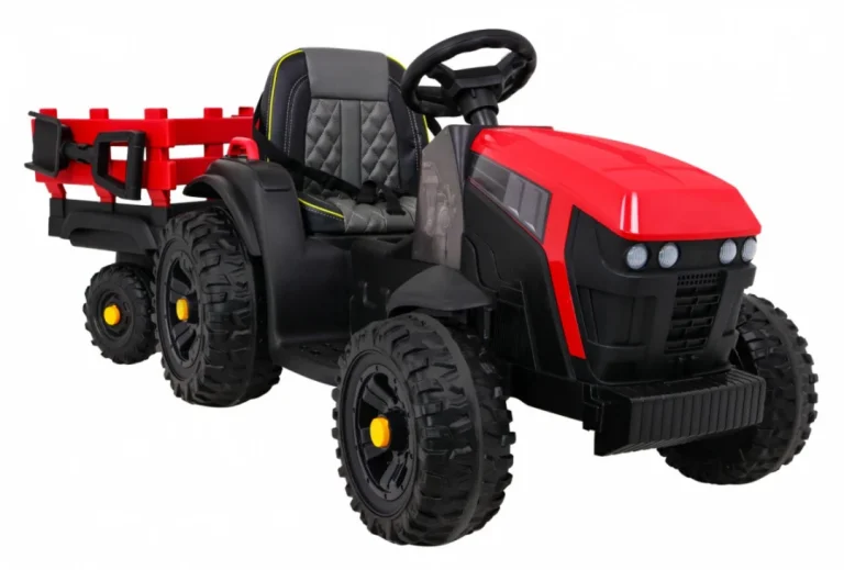 Traktor Titanium S Prikolicom Crveni 12v 10