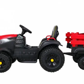 Traktor Titanium S Prikolicom Crveni 12v 4