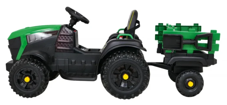 Traktor Titanium S Prikolicom Zeleni 12v 4