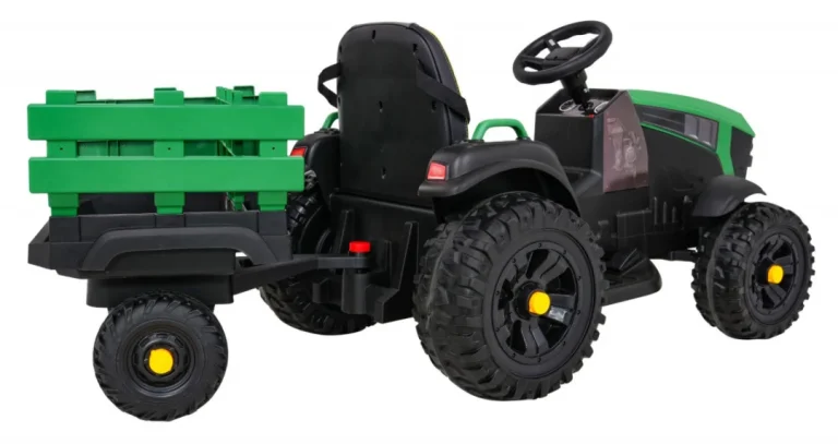 Traktor Titanium S Prikolicom Zeleni 12v 9