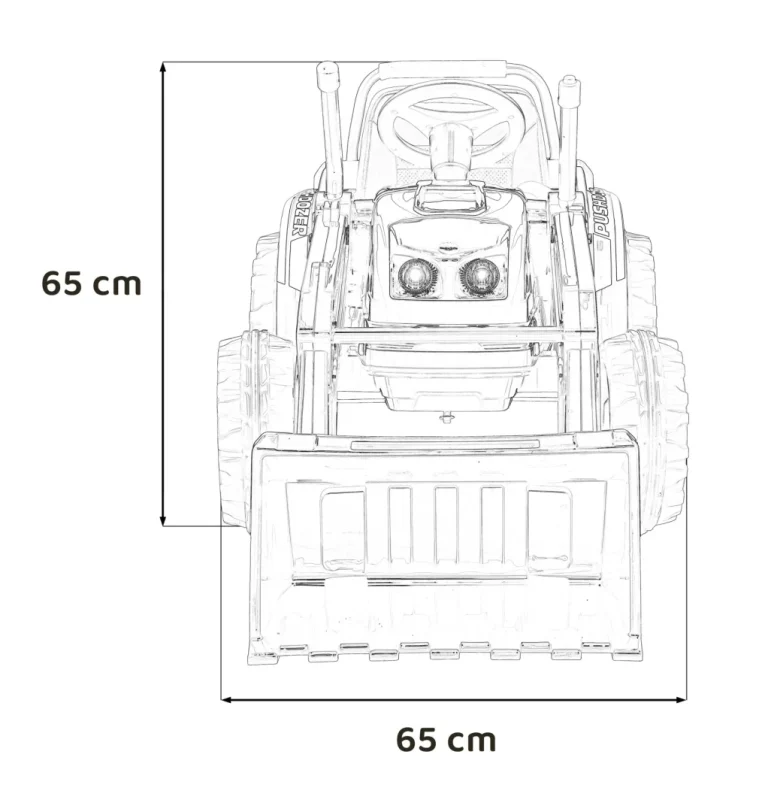 Traktor Bager Na Akumulator Crveni 12v 2