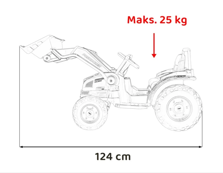 Traktor Bager Na Akumulator žuti 12v 3
