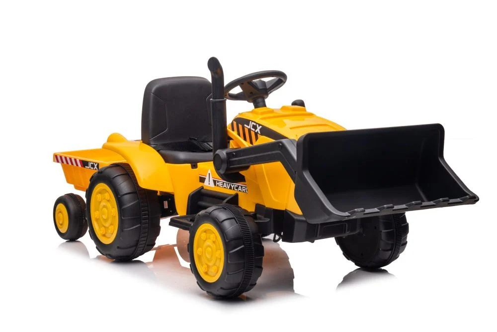 Traktor Na Baterije S Prikolicom S617 žuti Auto Na Akumulator 1