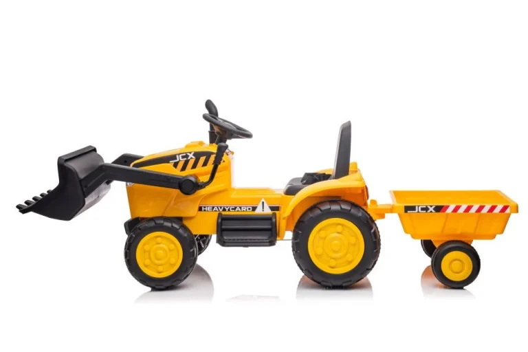 Traktor Na Baterije S Prikolicom S617 žuti Auto Na Akumulator 2