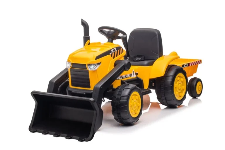 Traktor Na Baterije S Prikolicom S617 žuti Auto Na Akumulator 6