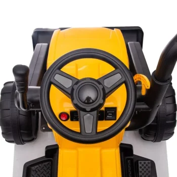 Traktor Na Baterije S Prikolicom S617 žuti Auto Na Akumulator 7