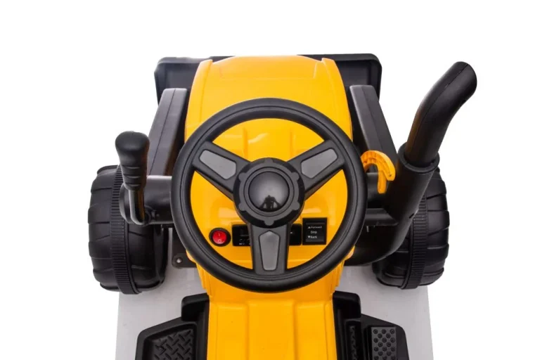 Traktor Na Baterije S Prikolicom S617 žuti Auto Na Akumulator 7