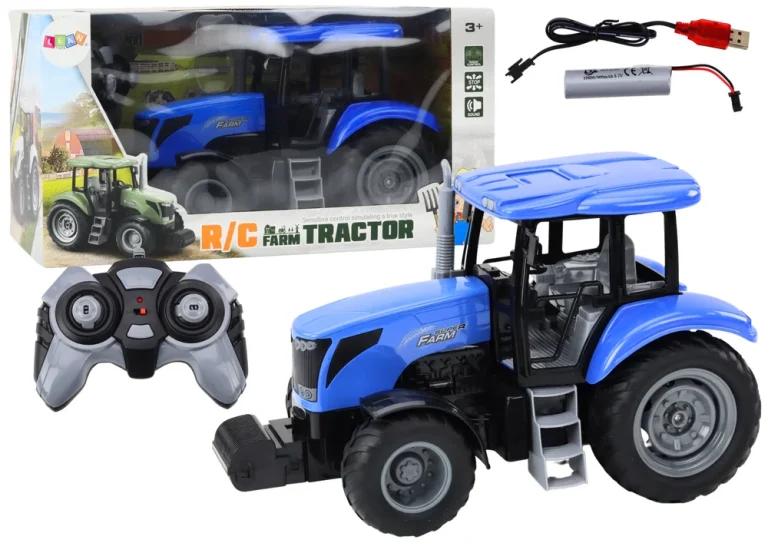 Traktor Na Daljinsko Upravljanje Rc 2.4g Zvuči Plavo 1