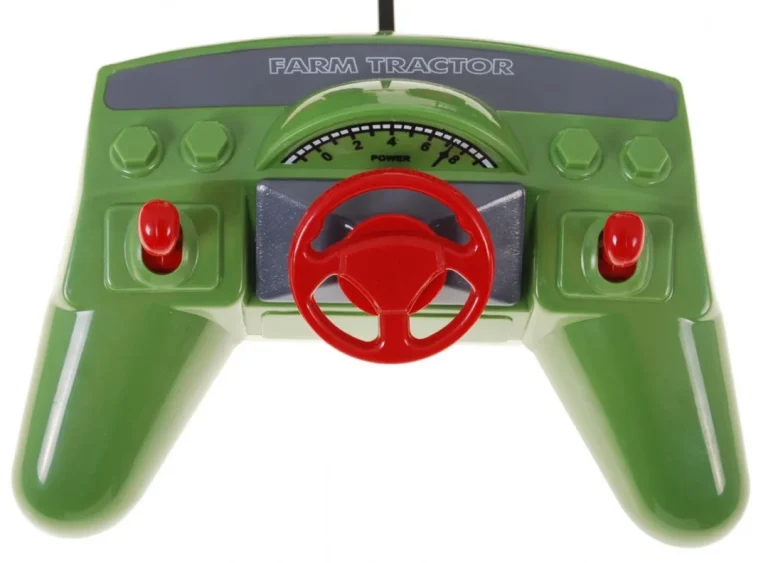 Traktor S Bagerom I Prikolicom Za Djecu 3+ Daljinski Upravljano + Pokretni Dijelovi Crvena I Zelena 9