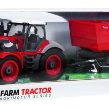 Traktor S Bagerom I Prikolicom Za Djecu 3+ Daljinski Upravljano + Pokretni Dijelovi Crveni 10