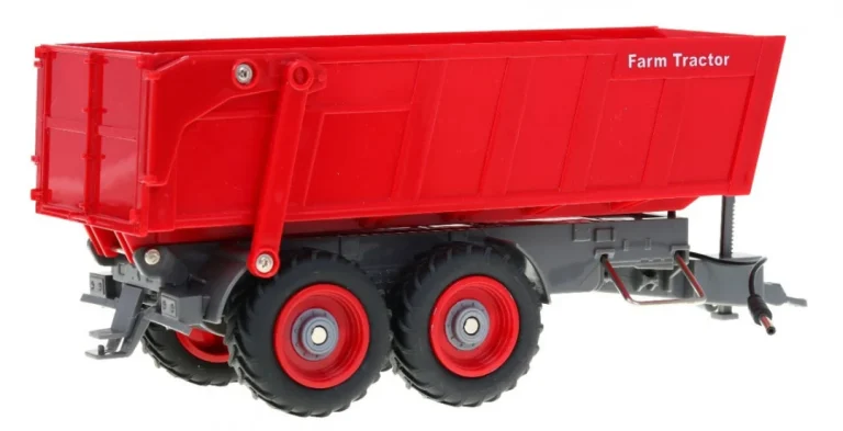 Traktor S Bagerom I Prikolicom Za Djecu 3+ Daljinski Upravljano + Pokretni Dijelovi Crveni 4